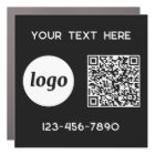 Simple Logo Promotional Business QR Code Black
