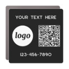 Simple Logo Promotional Business QR Code Black