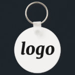 Simple Logo QR Code Business Branding Promotional Key Ring<br><div class="desc">Add your own logo and QR code website destination to this striking minimalist professional design. Showcase your brand with this sleek design for professional visibility. Featuring a clean modern layout that highlights your logo, it’s ideal for corporate events, trade show giveaways, conferences and for everyday brand presence. A simple, polished...</div>