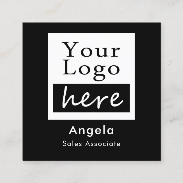 Simple Logo QR Code Business Card (Front)