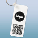 Simple Logo QR Code Business Key Ring<br><div class="desc">Add your own logo and QR code to this striking minimalist professional design.   Great for employee branding,  or as a promotional product for your employees,  clients and customers.</div>