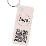 Simple Logo QR Code Business Key Ring<br><div class="desc">Add your own logo and QR code to this striking minimalist professional design.   Great for employee branding,  or as a promotional product for your employees,  clients and customers.</div>