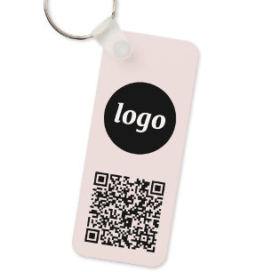 Simple Logo QR Code Business Key Ring