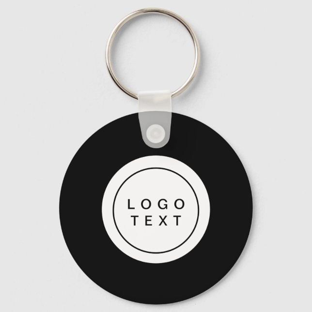 Simple Logo QR Code Business Promotional Keychain (Front)
