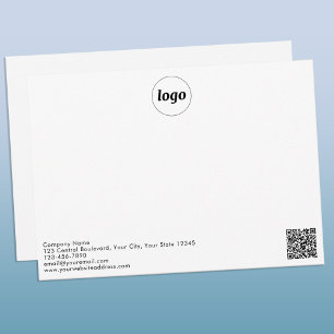 Simple Logo QR Code Professional Card