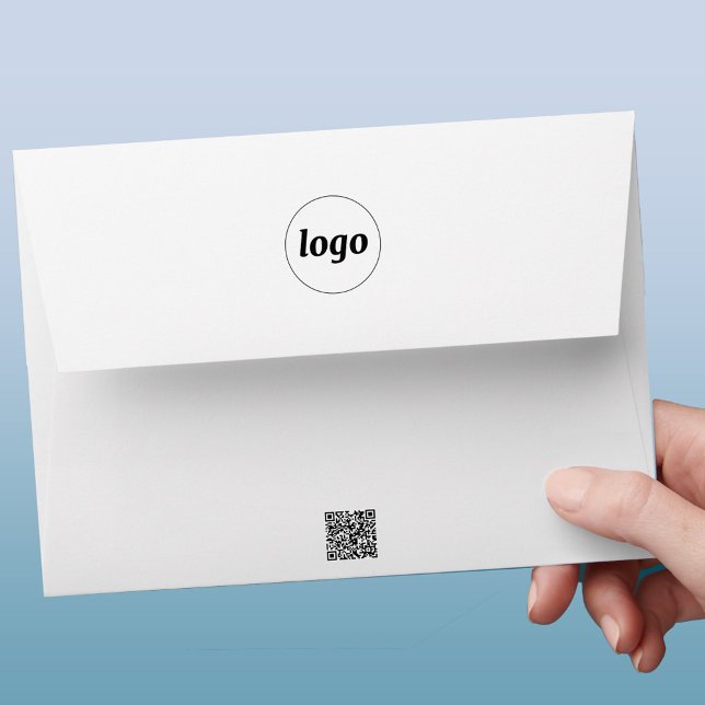 Simple Logo QR Code Professional Envelope (Logo QR code promotional business envelope)