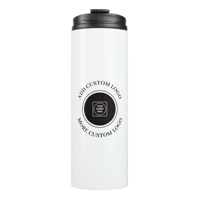 Simple Logo Text Blush Pink Business Branding Thermal Tumbler (Front)