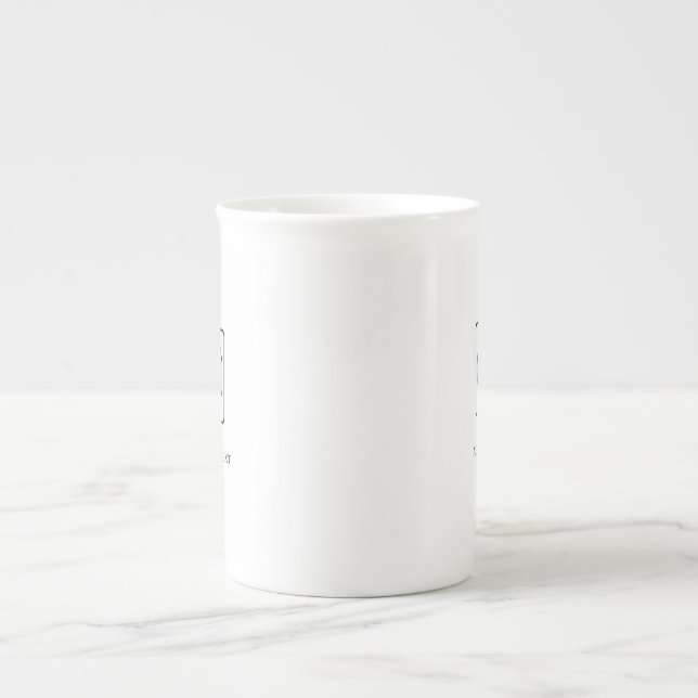 Simple Logo Text Business Bone China Mug (Front)