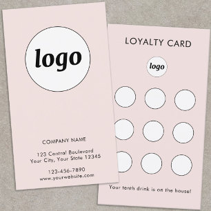 Simple Logo Text Business Customer Loyalty Card