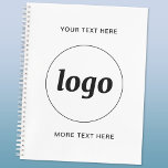 Simple Logo Text Business Promotional Planner<br><div class="desc">Simple logo and custom text design to foster brand loyalty and promote your small business. Replace the logo with your own, and change or delete the top and lower text on the front to customise. Perfect for using in your business, for promotional purposes and to give to employees, customers and...</div>