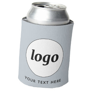 Simple Logo Text Business Promotional Powder Blue Can Cooler