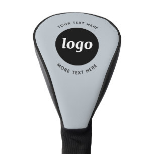 Simple Logo Text Business Promotional Powder Blue Golf Head Cover