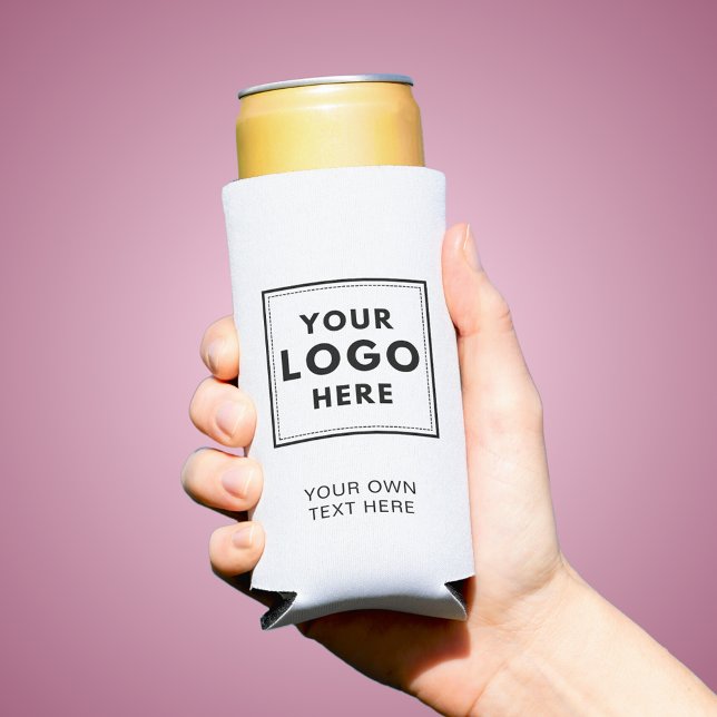 Simple logo text business seltzer can cooler (Simple & stylish..get your company branding on these custom logo can coolers. Perfect for business!)