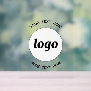 Simple Logo Text Promotional Business Acrylic Sign