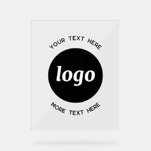 Simple Logo Text Promotional Business Acrylic Sign