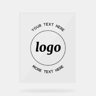 Simple Logo Text Promotional Business Acrylic Sign