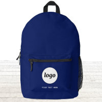 Simple Logo Text Promotional Business Navy Blue