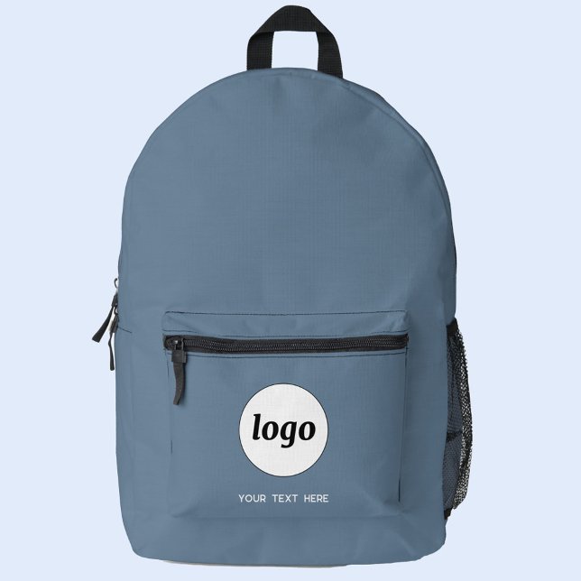 Simple Logo Text Promotional Business Printed Backpack (Simple logo with custom text business promotional backpack)