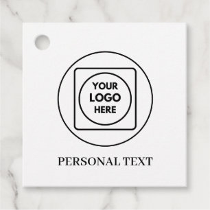 Simple Logo Text QR Code Business Label price tags