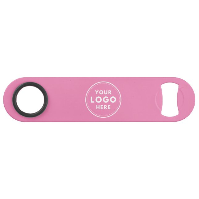 Simple Logo Text QR Code Pink (Front (Horizontal))