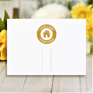 Simple Logo White Hair Clip Barrette Display Card