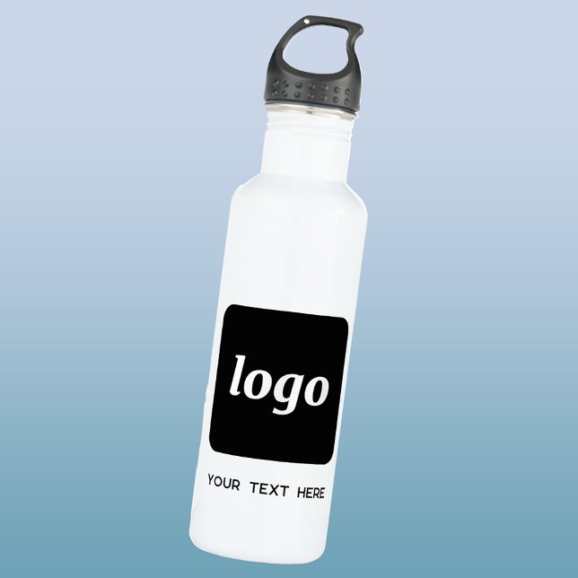Simple Logo With Text Business 710 Ml Water Bottle (Logo with custom text business promotional stainless steel water bottle)