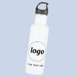Simple Logo With Text Business 710 Ml Water Bottle<br><div class="desc">Add your own logo and choice of text to this design.  Remove the text if you prefer.  Minimalist and professional to promote brand loyalty.  Great for employee branding,  or as a promotional product for your clients and customers.</div>