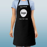 Simple Logo With Text Business Apron<br><div class="desc">Add your own logo and choice of text to this design.  Remove the top or lower text if you prefer.  Minimalist and professional.  Great for employee branding,  or as a promotional product for your clients and customers.</div>