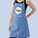 Simple Logo With Text Business Branding Apron<br><div class="desc">Add your own logo and choice of text to this design.  Remove the top or lower text if you prefer.  Minimalist and professional.  Great for employee branding,  or as a promotional product for your clients and customers.</div>