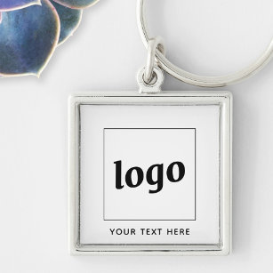 Simple Logo With Text Business Key Ring