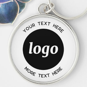 Simple Logo With Text Business Key Ring