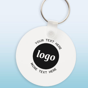 Simple Logo With Text Business Key Ring