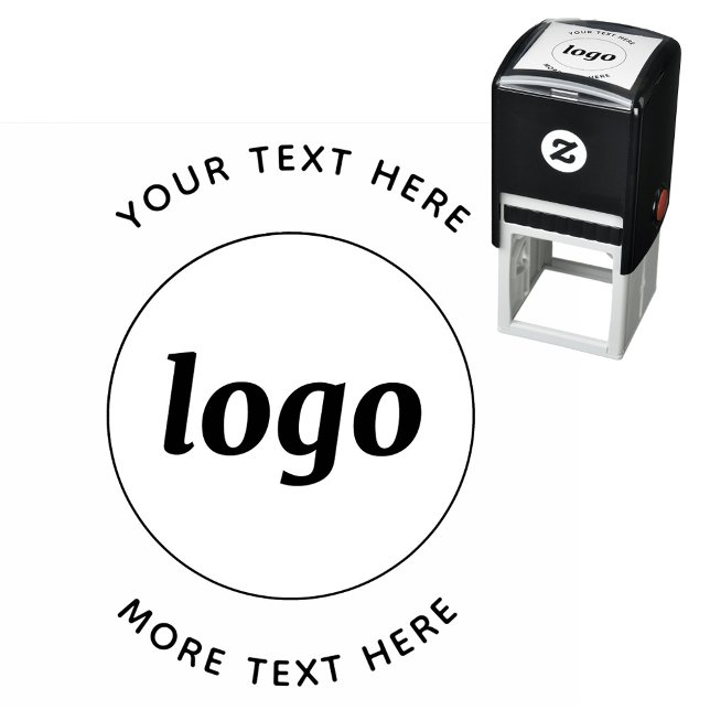 Simple Logo With Text Business Promotional Self-inking Stamp (Simple logo with custom text business branding promotional self inking stamp)