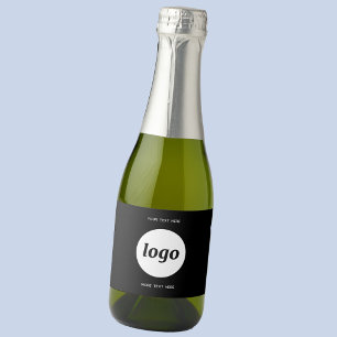 Simple Logo With Text Business Promotional Sparkling Wine Label