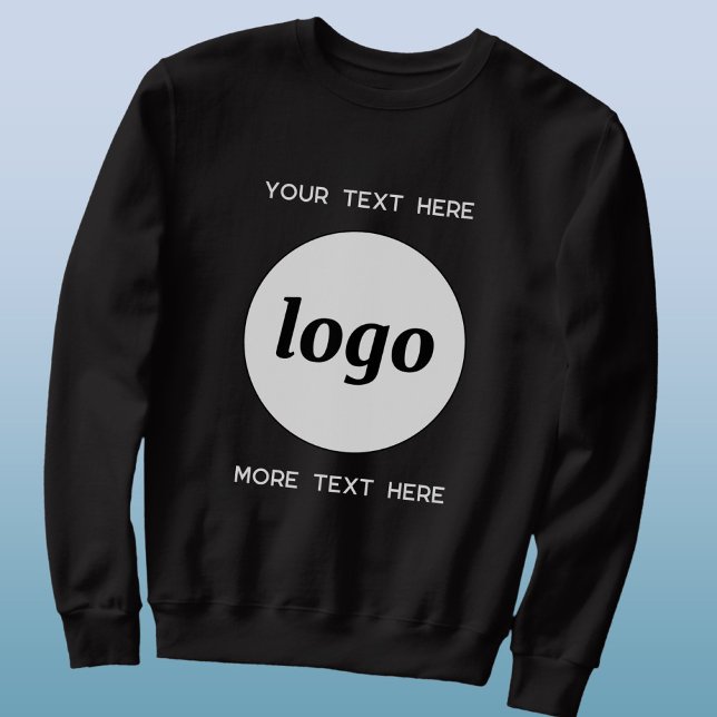 Simple Logo With Text Business Promotional Sweatshirt (Simple logo with custom text business branding promotional sweatshirt)