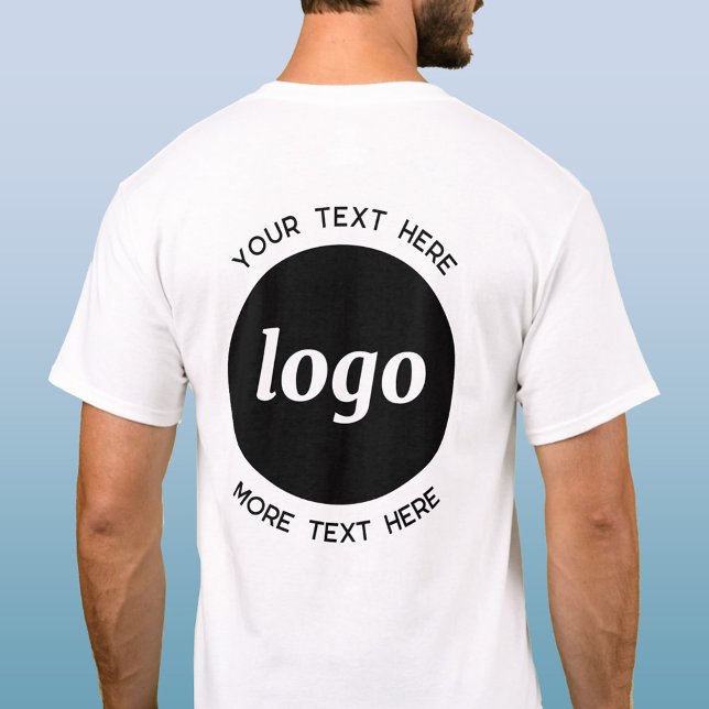 Simple Logo With Text Business Promotional T-Shirt (Logo with custom text business promotional t-shirt)