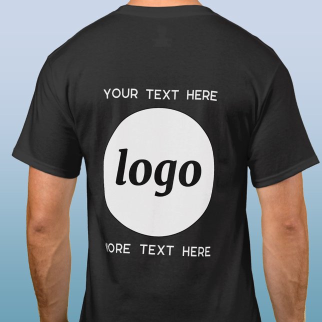 Simple Logo With Text Business Promotional T-Shirt (Logo with custom text business promotional t-shirt)