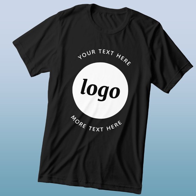 Simple Logo With Text Business Promotional Tri-Blend Shirt (Simple logo with custom text business branding promotional triblend t-shirt)