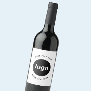 Simple Logo With Text Business Promotional Wine Label