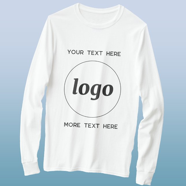 Simple Logo With Text Business T-Shirt (Logo with custom text business promotional or uniform T-shirt)