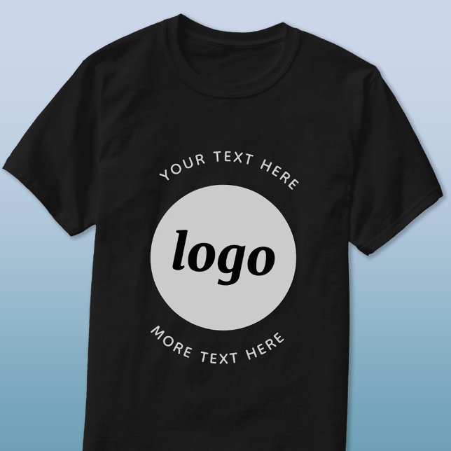 Simple Logo With Text Business T-Shirt (Simple logo with text promotional business t-shirt)