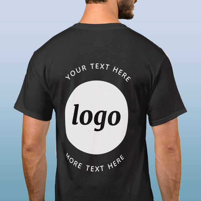 Simple Logo With Text Business T-Shirt (Logo with custom text business promotional t-shirt)