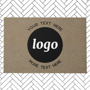 Simple Logo With Text Business Welcome Doormat