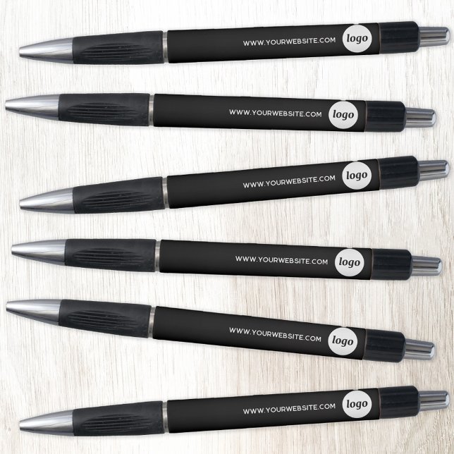 Simple Logo With Website Promotional Business (Simple logo with custom text business branding promotional website address black pen)