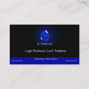 Simple Logos  - Jewel Blue Sapphire Logo Business Card