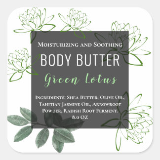 Simple Lotus Flower Product Sticker | Label