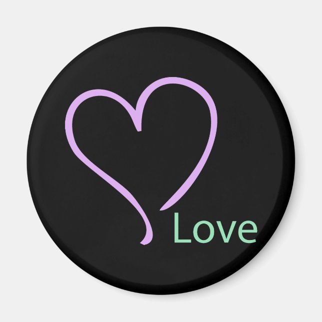 Simple Love and Heart Magnet (Front)