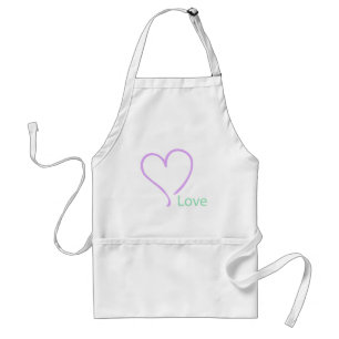 Simple Love and Heart Standard Apron
