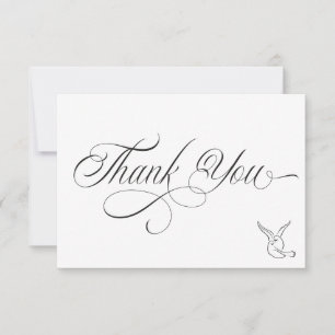 Simple Love Birds Thank You Card
