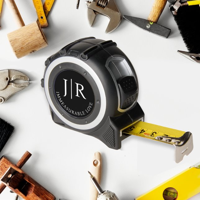 Simple Love Black White Name Initials Monogram 1 (Creator Uploaded)